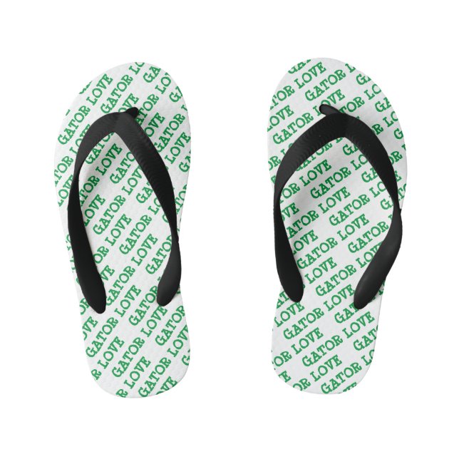 Gator Love Grüne Fliesen Strand Flip Flops (Fußbett)