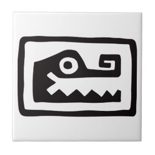 Gator, mexikanische Hieroglyph(Maya) Fliese
