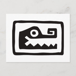 Gator, mexikanische Hieroglyph(Maya) Postkarte
