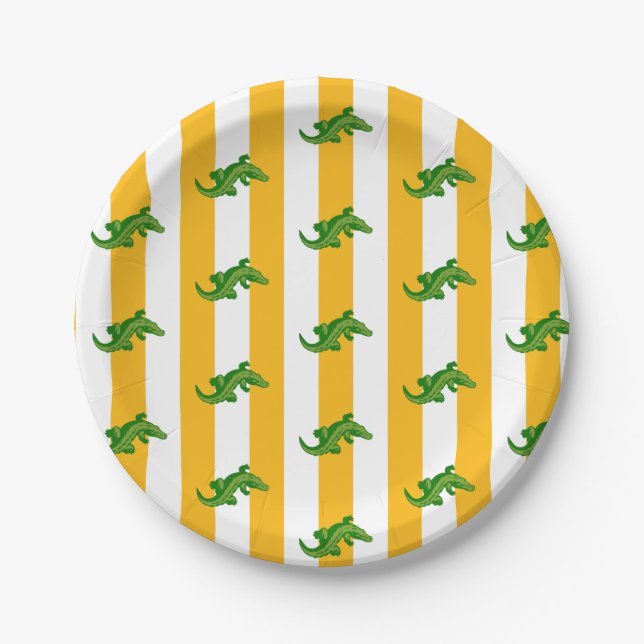 Gator-Streifenplatine Pappteller (Vorderseite)