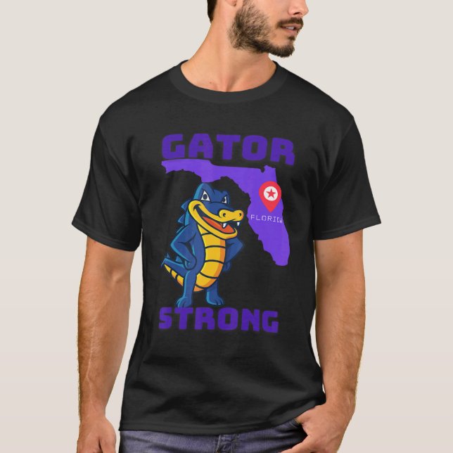 Gator Strong Florida Alligator Crocodile Zoo Anima T-Shirt (Vorderseite)
