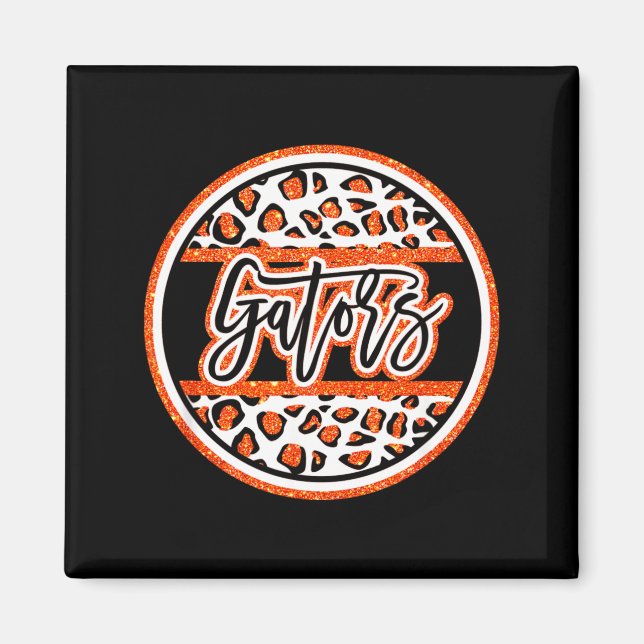 Gators High School Sport Fan Teamgeist Maskottchen Magnet (Vorne)