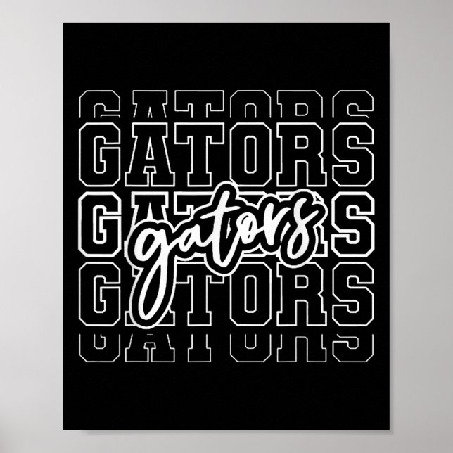 Gators Name Team Backto School Heart For Men Women Poster (Vorne)