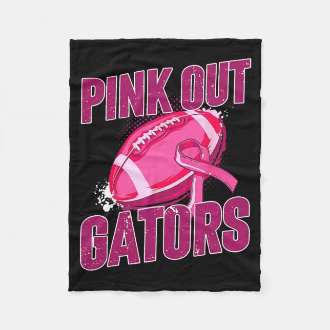 Gators Pink Out Football bekämpfen Brustkrebs Fleecedecke (Vorderseite)