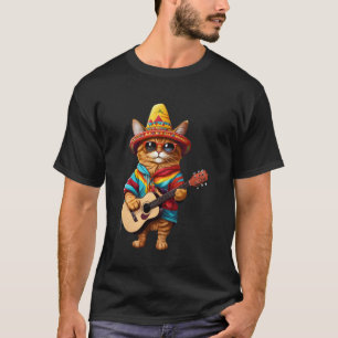 Gatos Before Vatos Mexikanischer Katzenponcho Fies T-Shirt