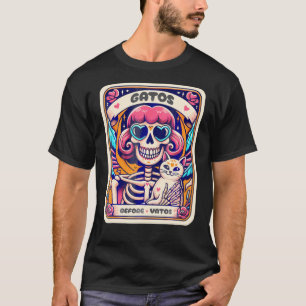 Gatos Before Vatos Skeleton Cat Kitten Lover T-Shirt