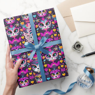 😻 Gatos de Muertos Fiesta Geschenkpapier