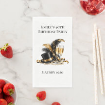 Gatsby 1920 Schwarz-Gold-Geburtstagsfeier
