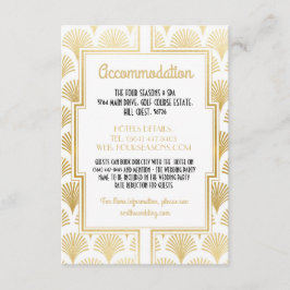 Gatsby Art Deco 1920er Jahre Unterkunft Hochzeitsf Begleitkarte