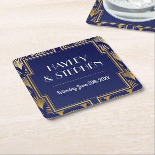 Gatsby Art Deco 1920er Untersetzer Hochzeitsfeier
