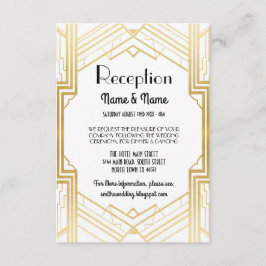 Gatsby Art Deco Gold Wedding Cards Begleitkarte