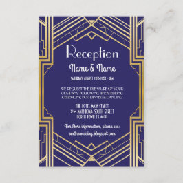 Gatsby Art Deco Gold Wedding Cards Einladung