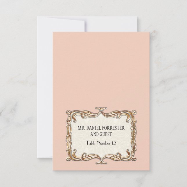 Gatsby Art Deco Jugendstil Imitate Golden Tulip Einladung (Vorderseite)