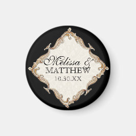 Gatsby Art Deco Jugendstil Imitate Golden Tulip Magnet