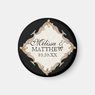 Gatsby Art Deco Jugendstil Imitate Golden Tulip Magnet