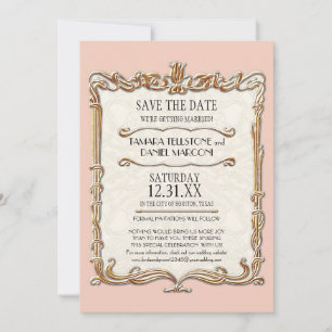 Gatsby Art Deco Jugendstil Imitate Golden Tulip Save The Date