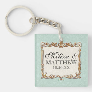 Gatsby Art Deco Jugendstil Imitate Golden Tulip Schlüsselanhänger