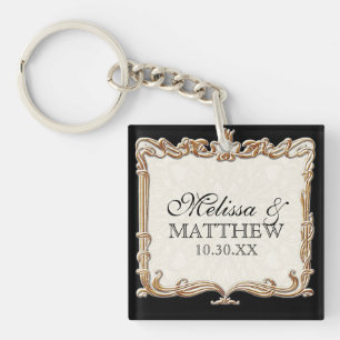 Gatsby Art Deco Jugendstil Imitate Golden Tulip Schlüsselanhänger