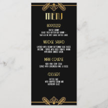 Gatsby, Art Deco, Mordrätsel, Menü
