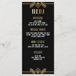 Gatsby, Art Deco, Mordrätsel, Menü Programm