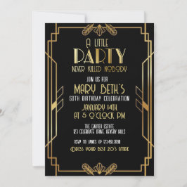 Gatsby, Art Deco, Mordrätsel, Soireen Einladung