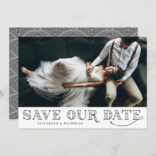 Gatsby Art Deco Typografie Black Save the Date
