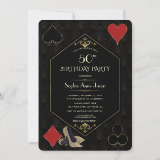 Gatsby Casino Poker  Geburtstag Einladung