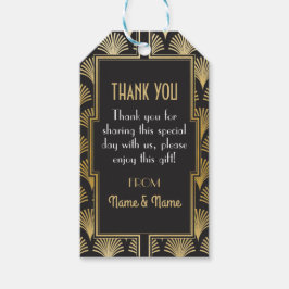 Gatsby Dankeschön Tags 1920er Tags Hochzeit 20 Geschenkanhänger