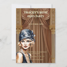 Gatsby-Einladung zum 50. Geburtstag in den 1920er 