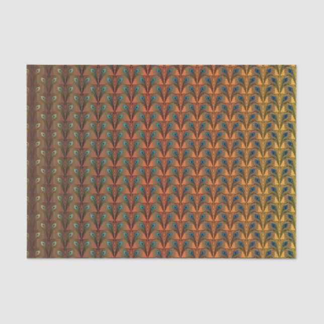 Gatsby Feathers Art Deko Design Seidenpapier (Vorderseite)