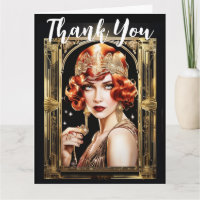 Gatsby Flapper Girl redhead danke Ihnen 1920er