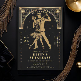 Gatsby Flapper Speakeasy Roaring 20er Deko Birthda Einladung