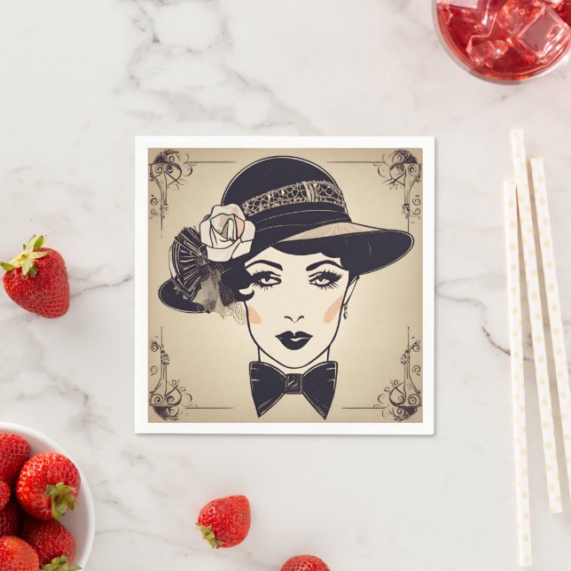 Gatsby Glamour Paper Napkin Serviette (Beispiel)