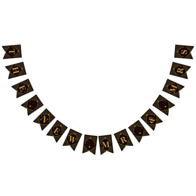 Gatsby Gold 2020er Hochzeit Wimpelkette (Alle)