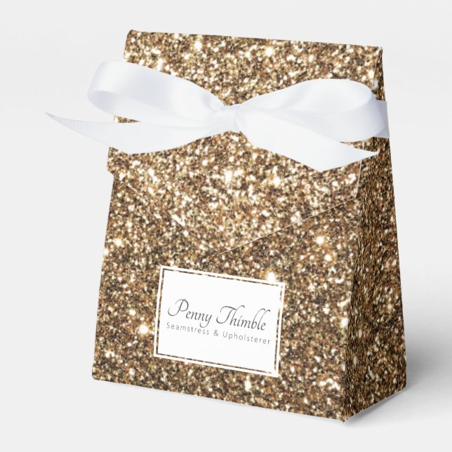 Gatsby Gold Glitzer Geschenkschachtel (Vorderseite)