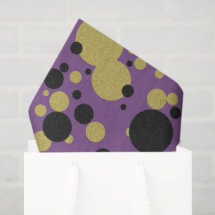 Gatsby Gold Lila Glanz-Polka-Punkt-Tissue-Papier Seidenpapier