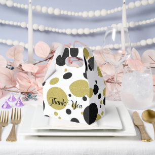 Gatsby Gold Polka-Dot Wedding Party Fevor Boxes Geschenkschachtel