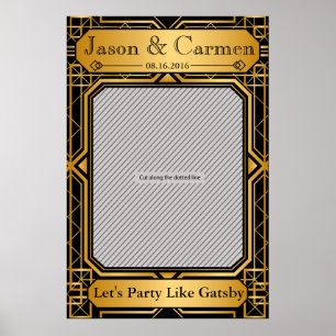 Gatsby-Hochzeitsrequisiten-Plakat für Fotobox Poster