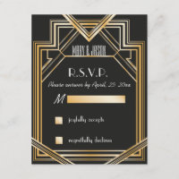 Gatsby inspiriert RSVP-Karte