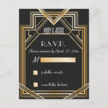 Gatsby inspiriert RSVP-Karte