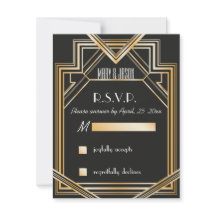 Gatsby inspiriert RSVP-Karte