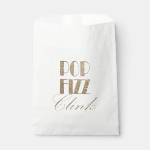 Gatsby Party Gold und Black Pop Fizz Clink Geschenktütchen
