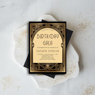 Gatsby Party Roaring 20er Art Deco Arch Geburtstag Einladung