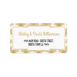 Gatsby Return Address Label Art Deco Wedding 1920s Adressaufkleber