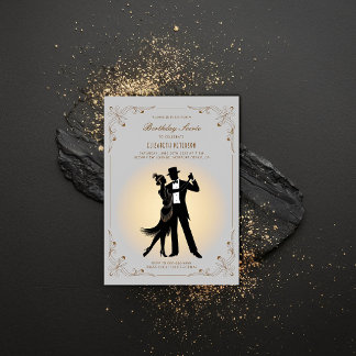 Gatsby Roaring 1920 Deko Frame Flapper Geburtstag Einladung