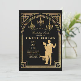Gatsby Roaring 20er Deko Khandeliers Frame Birthda Einladung