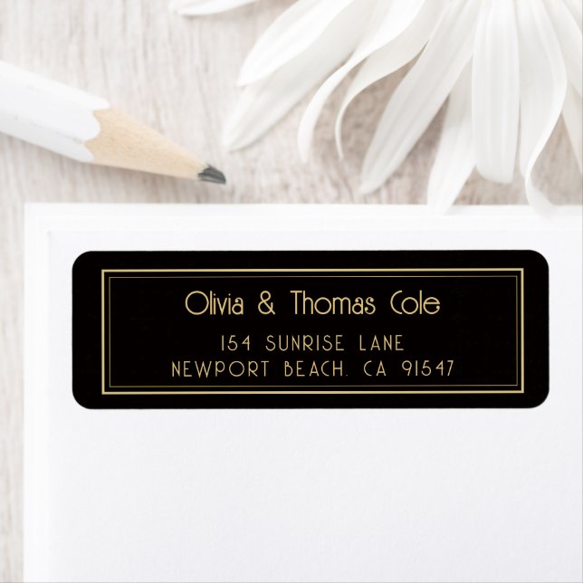 Gatsby Roaring 20er Prohibitions Gold Rücksendeadr (Insitu)