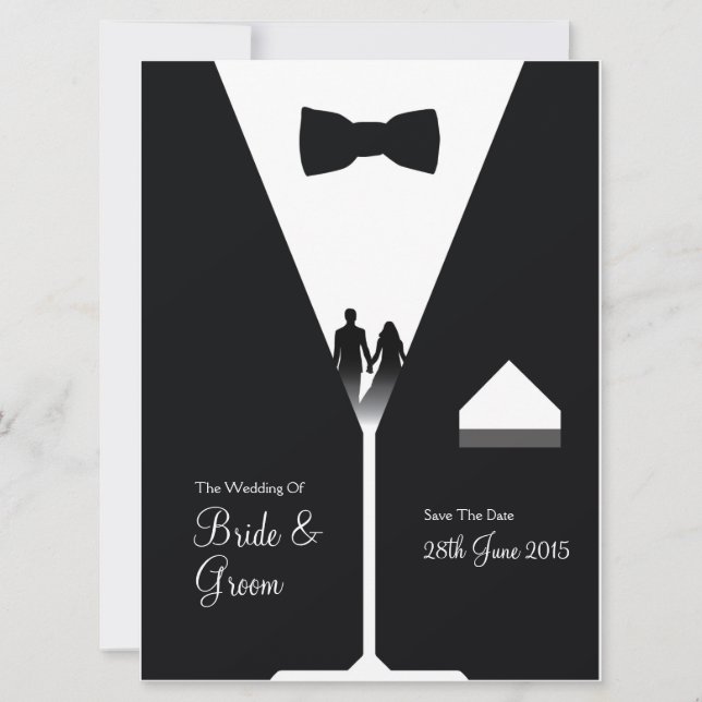 Gatsby Style - Art Déco Hochzeit Save The Date (Vorderseite)