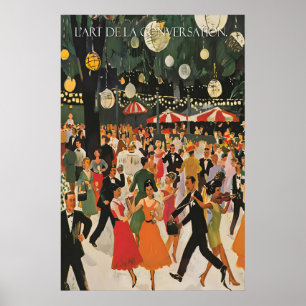 Gatsby-Tanzparty-Kunstprint Vintage Ballsaal Poster