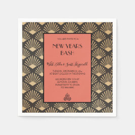 Gatsby Vintag Art Deco Silvester Party Serviette
